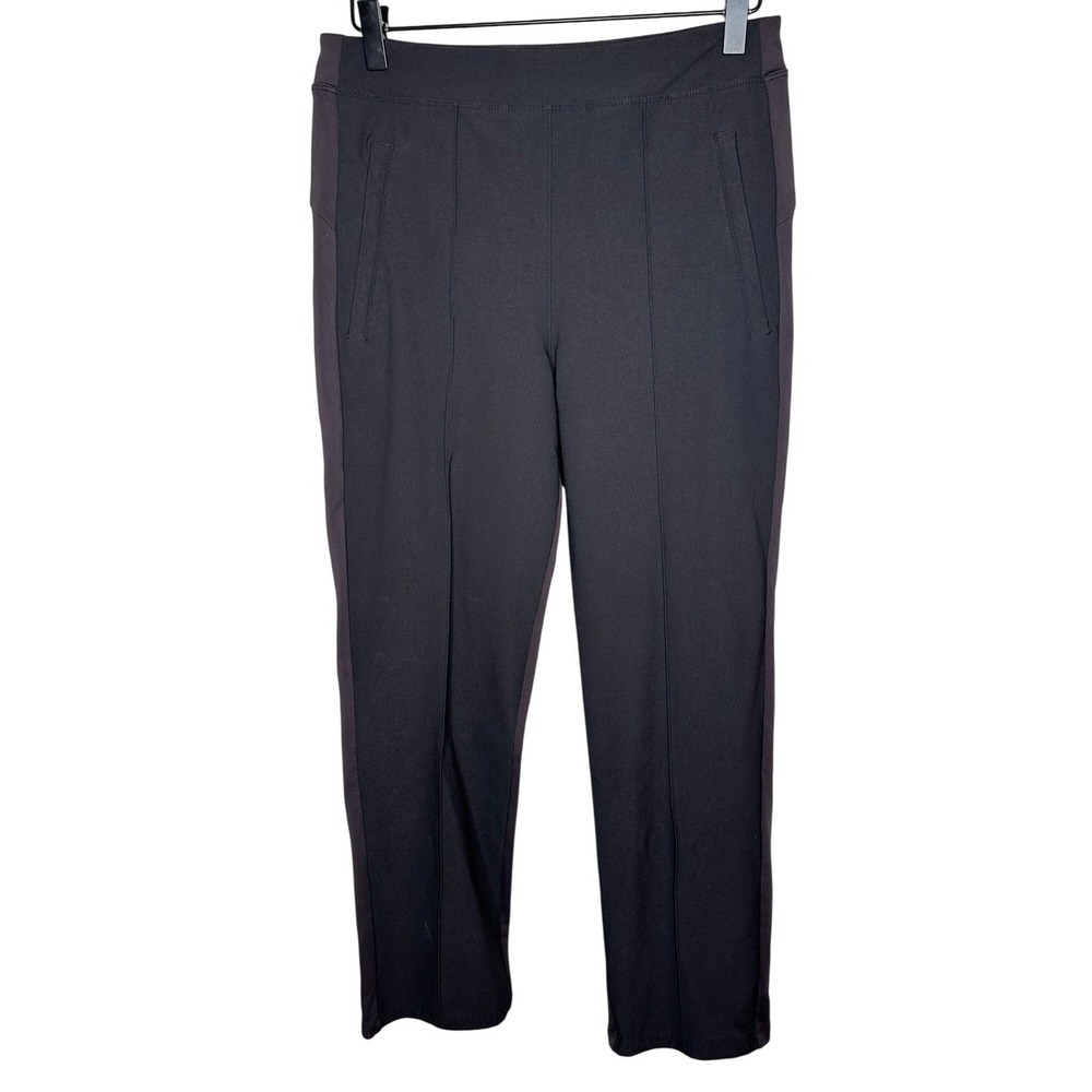 Athleta Headlands Hybrid Trek Tech Trail Hiking Pants Women 6 Black Zip Pockets